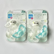 MAM Orthodontic Pacifier Air Day  Night 6 Pack 6-16 Months Glow In Dark