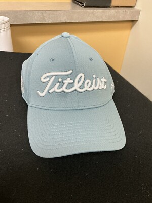 Titleist Golf Tour Elite Vintage Fitted Hat Cap light blue White