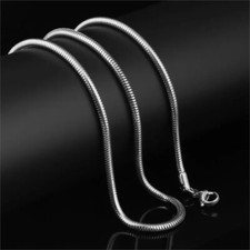 Collana serpente in acciaio inox catenina uomo donna argento oro 2mm 45-60cm
