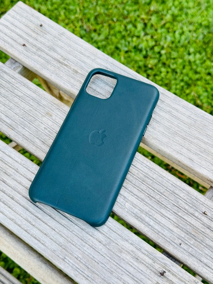 Original Apple Cover iPhone 11 Pro MAX Leather Forest Green Case -EB199 - Immagine 2 di 4