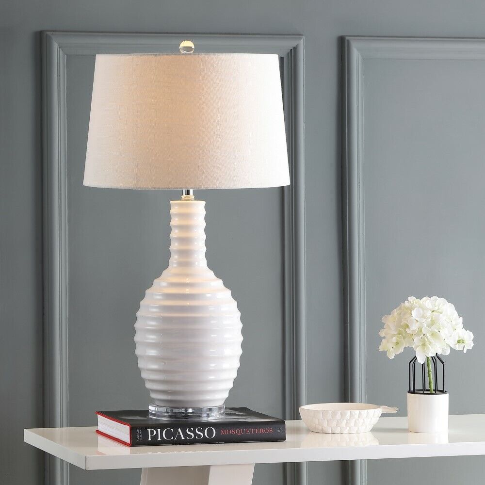 ebay.com | Dylan Ceramic LED Table Lamp, White