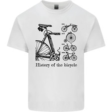 History of the Bicycle Cyclist Cycling Bike Mens Cotton T-Shirt Tee Top