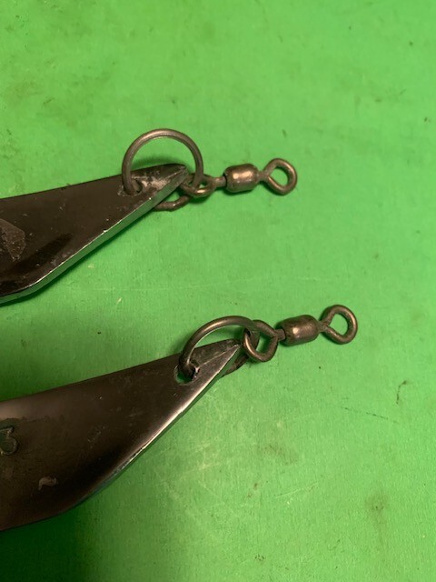 VERY RARE PAIR OF GEMS C-3 CASTING SPOONS 5 INCHES LONG & 3 OUNCES FISHING LURES - Image 4