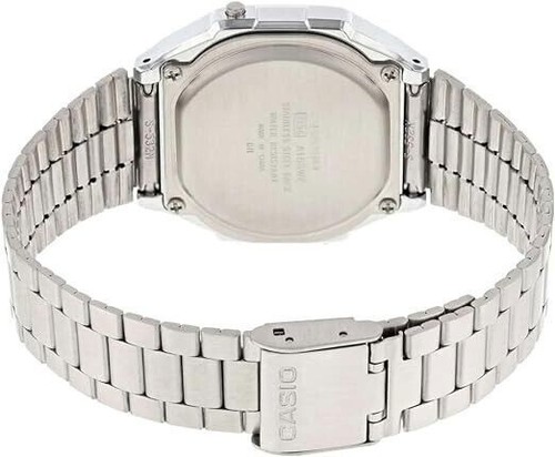Casio A168WEM-1 Retro Digital Watch Stainless Steel Illuminator - Picture 3 of 6