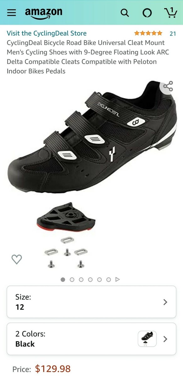 CyclingDeal Road Bike Universal Cleat Mount Mens Cycling Shoes Arc