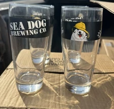 Sea Dog  Brewing Co Beer Pint glasses alot Of 4 16oz New