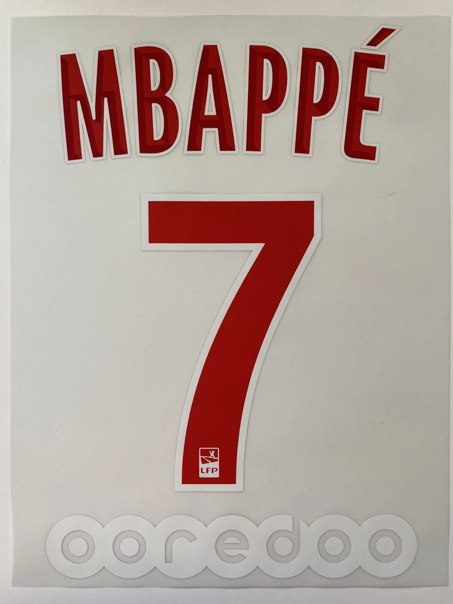 Flocage Officiel PSG Saison 18/19 - Numéro 7 Mbappé