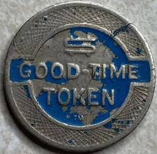 Good Time Token Fun For All Blue ? Control ? Game Arcade Token T7673