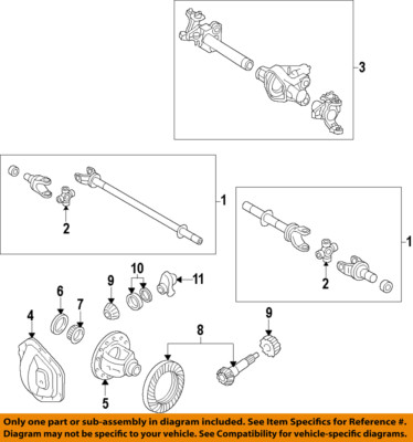 FORD OEM 11-16 F-250 Super Duty-Front Universal Joints 5C3Z3249BA