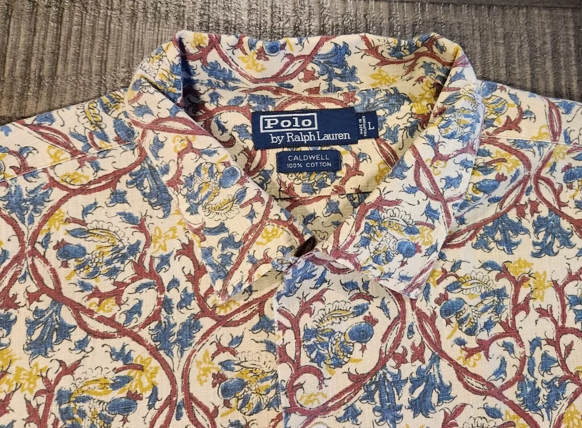 VGT Polo Ralph Lauren Caldwell Shirt Button Up Short Sleeve Men Size Large