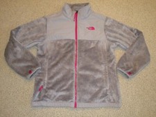 PREOWNED Kid Girls THE NORTH FACE Gray DENALI Thermal Fleece Jacket Coat XL 18