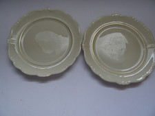 Rosenthal Pompadour Kuchenteller Elfenbein mit Goldrand  2 Stück