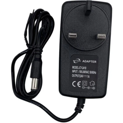 MULTIBAO 24V 1A AC/DC Power Supply adapter UK plug Converter Charger 5.5mm Jack LED CCTV