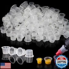 Yuelong 1000pcs Tattoo Ink Caps - Disposable Pigment Caps Cups Plastic Microb