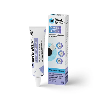 BlinkBetter Eyelid Ointment 10g- For Irritated, Red, Flaky Eyelids and Eczema