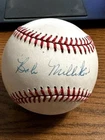 BOB MILLIKEN SIGNED AUTOGRAPHED ONL BASEBALL!  Dodgers!