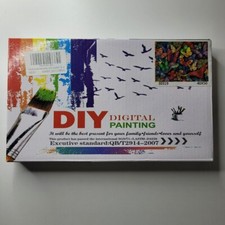 Butterfly Paint By Number Kit Canvas Brush Set 30319