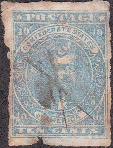Confederate #2 Ten Cent Stamp