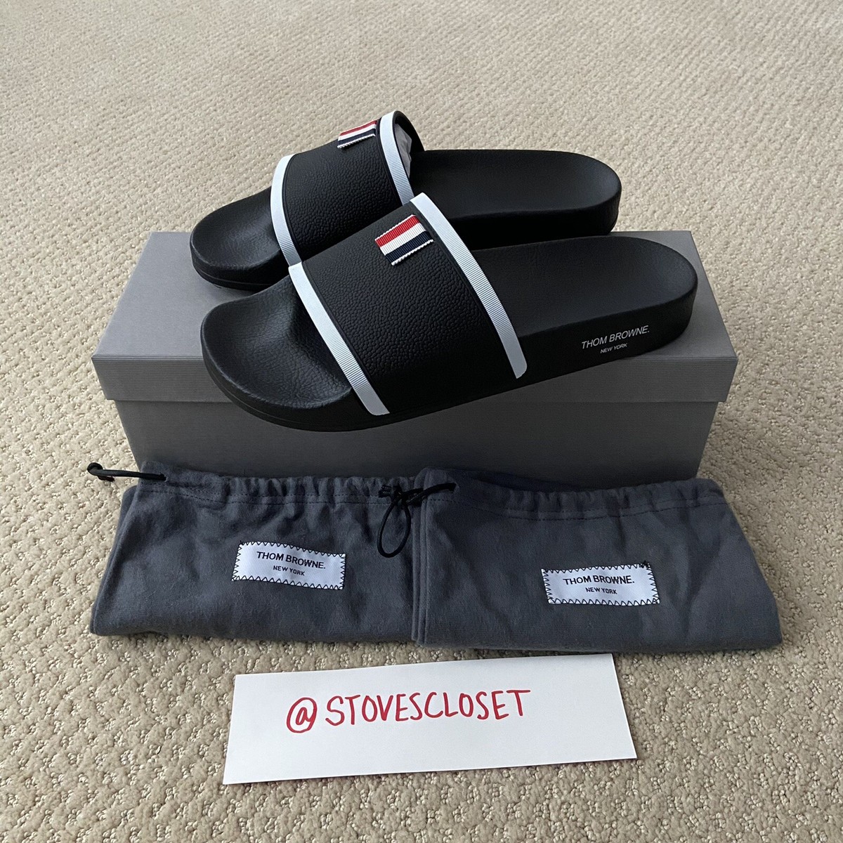 【送料&関税込】Thom Browne Tweed Slip-on Sandals Thom Browne Tweed Slip-on Sandals | italist | REVERSIBLE