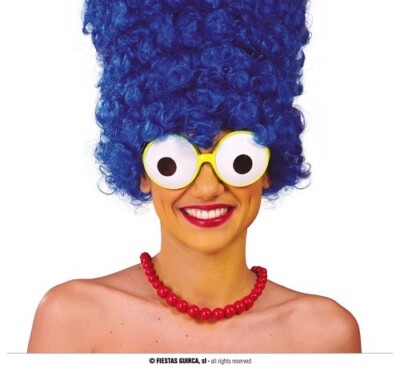 Simpsons Style Glasses Marge Homer Goggle Eye Specs Cartoon