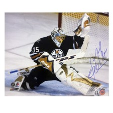 DWAYNE ROLOSON Signed Edmonton Oilers 16 X 20 Photo - 79114