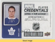 2017-18 MVP NHL Player Credentials VIP Level 1 Access Auston Matthews READ 0a4
