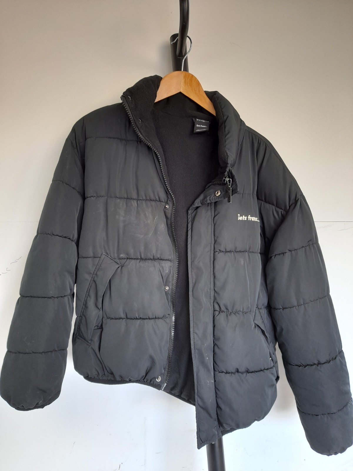 iets frans... Women's Black Puffer Jacket M