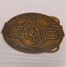 Billy Mills Olympic Gold Medal Commemorative Belt Buckle Native American