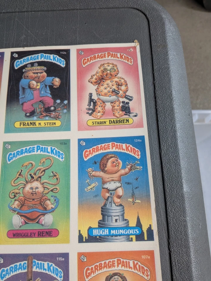 GPK 1986 Оригинальная Серия 3 Необрезанный Лист OS3 Никогда не Прокатывался! Garbage Pail Kids винтажный - Изображение 4 из 4