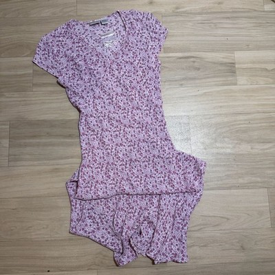 Newport News Women's V-Neck Floral Print Button-Front Midi Dress Size 6