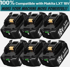 6 Pack 8.0Ah For MAKITA 18V LXT LITHIUM ION BL1860 BL1830 BL1860 BL1860B Battery