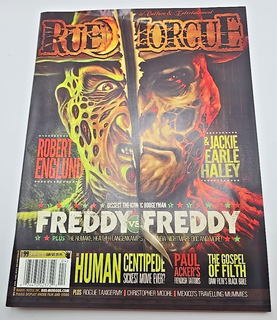 Rue Morgue Issue 99 April 2010 Illustrated Horror & Monster Freddy vs Freddy