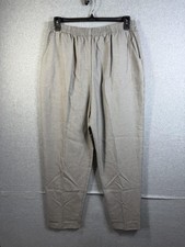 Briggs New York Pants Womens 18 Gray Pull On Pleated Relaxed Twill Dress Check