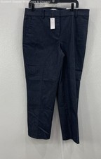 NWT Loft Women Navy Blue Mid Rise Riviera Slim Pants Size 12