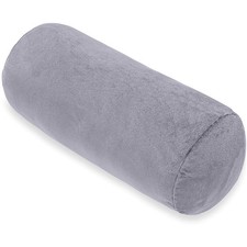 1 MIDDLE ONE Bolster Pillow with Removable Velvet Cover, Round Cylinder Neck ...