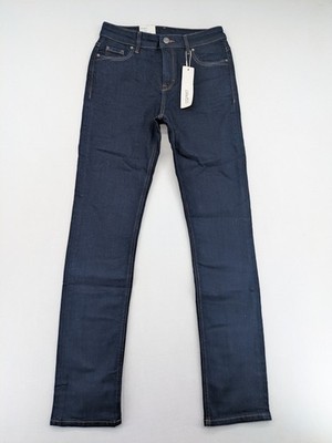 Esprit Damen Jeans Gr 26/32 Straight Medium Rise Dunkelblau Stretch Hose Neu