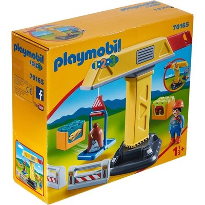 Playmobil 1 2 3  #70165 CONSTRUCTION CRANE New