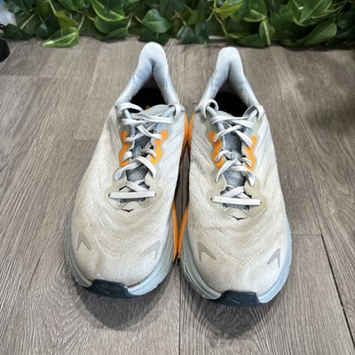 Men\'s Hoka Arahi 6 Gray Orange Athletic Shoes Size 12 Hoka One One Mens Arahi 6 White Orange Running Shoes  main image 2