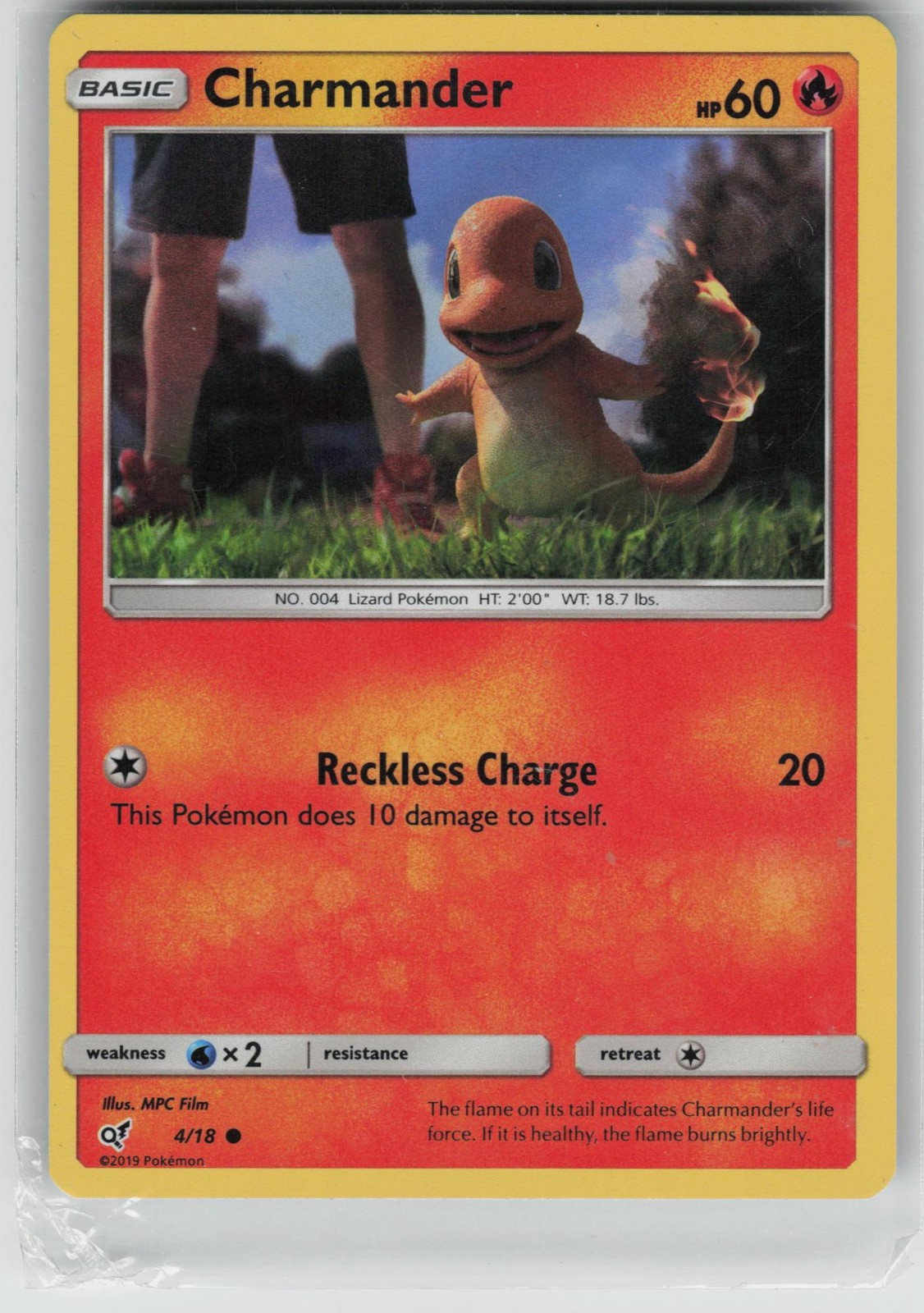 LP Charmander 4/18 Common Detective Pikachu Pokemon 2019