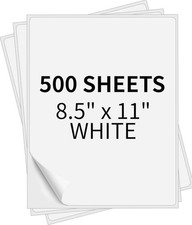 500 Shipping Labels Full Sheet 8.5x11 Self Adhesive Blank Paper for Inkjet Laser