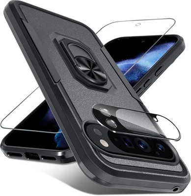 Google Pixel 10 Pro XL Case with Screen Protector + Camera Lens Protector, Heavy