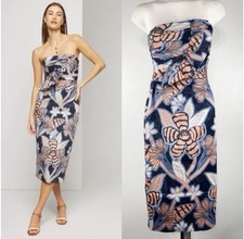NWT WHBM White House Black Market Dress 4 Strapless Ruffle Bust Wedding Boho