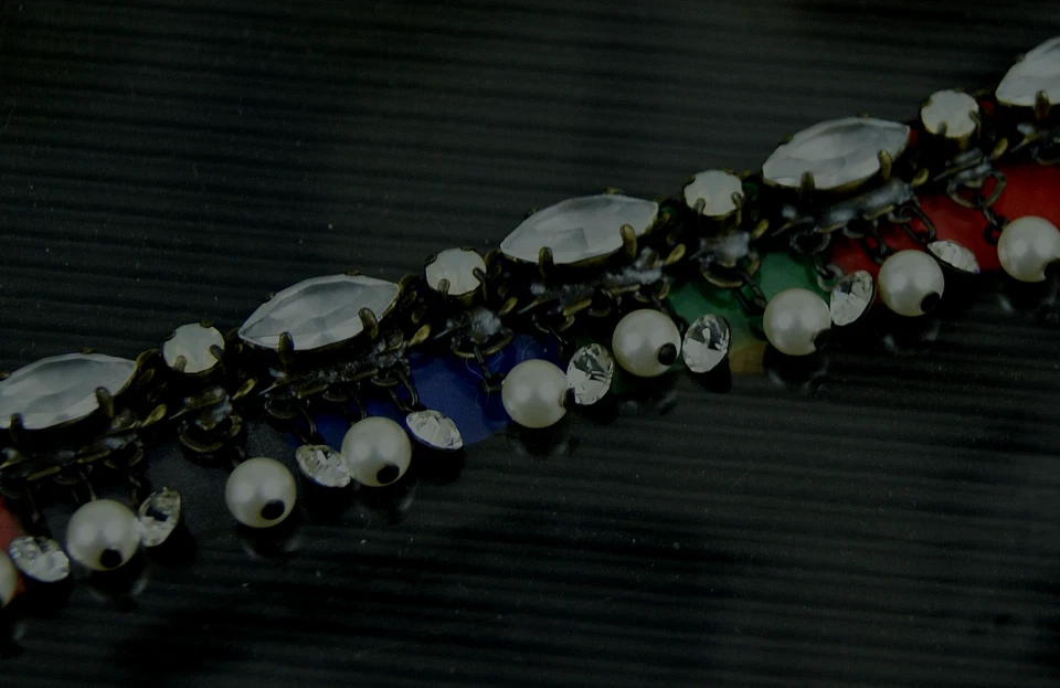 Konplott Armband bronze "Perlen und Steine" weiss neu - Bild 4 von 4