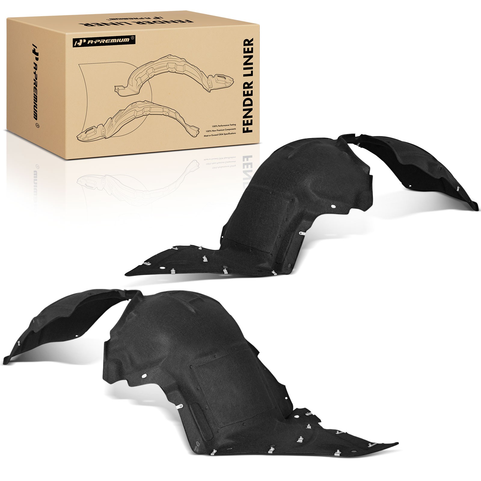 A-Premium 2Pcs Inner Fender Liners Splash Shield PET Front for Chevrolet Camaro