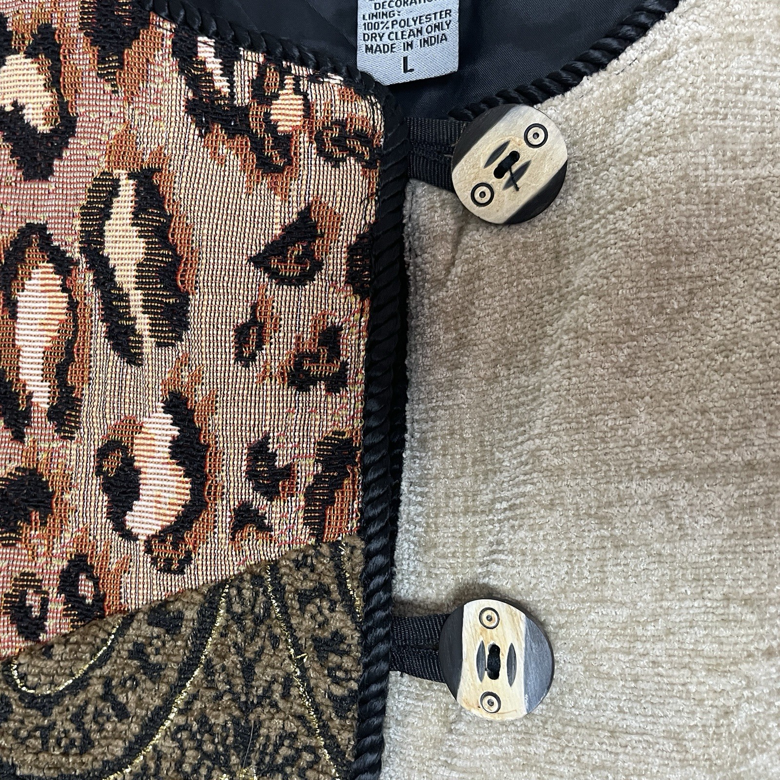 Indigo Moon Patchwork Tapestry Chenille Blazer Ja… - image 5