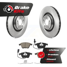 Front Disc Brake Rotors And Ceramic Pads Kit For 2008-2011 Audi TT Quattro