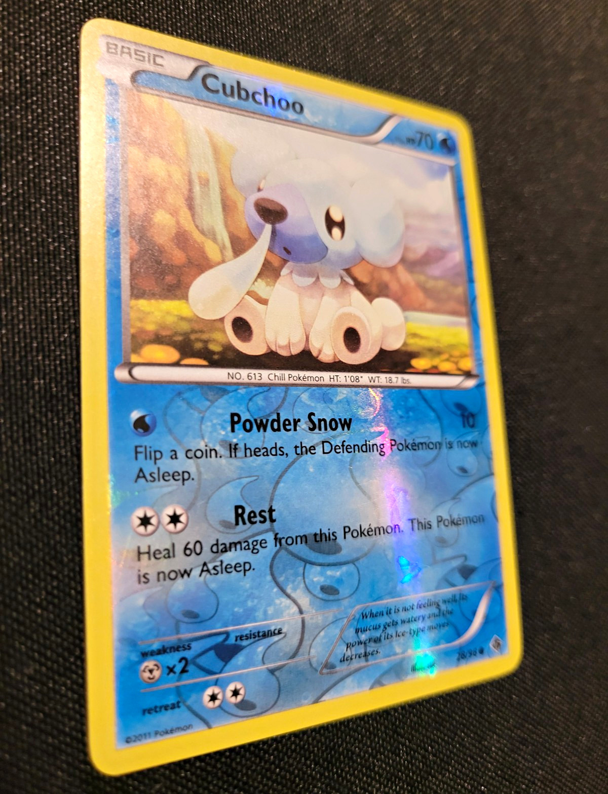 Cubchoo 28/98 Emerging Powers Reverse Holo Basic Water 70 HP English 2011