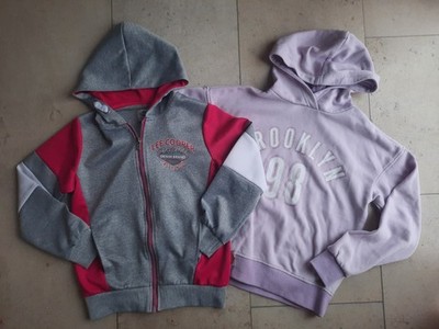 coole Lee Cooper Trainingsjacke m. Kapuze, grau/pink, Gr. 140+ Sweater gratis!
