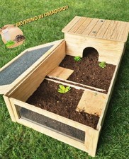 TERRARIO CASETTA PER TARTARUGHE 82x40x20 CON FRONTALE A VISTA IN LEGNO X ESTERNO