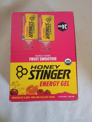 24 Pack Honey Stinger Organic Energy Gel Fruit Smoothie - Best By 9/26/2026